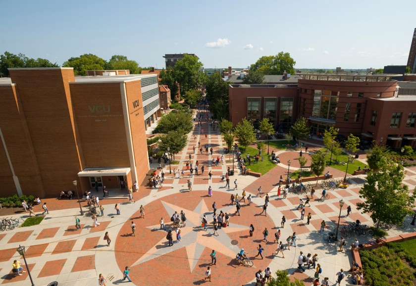 The Compass area of VCU's campus